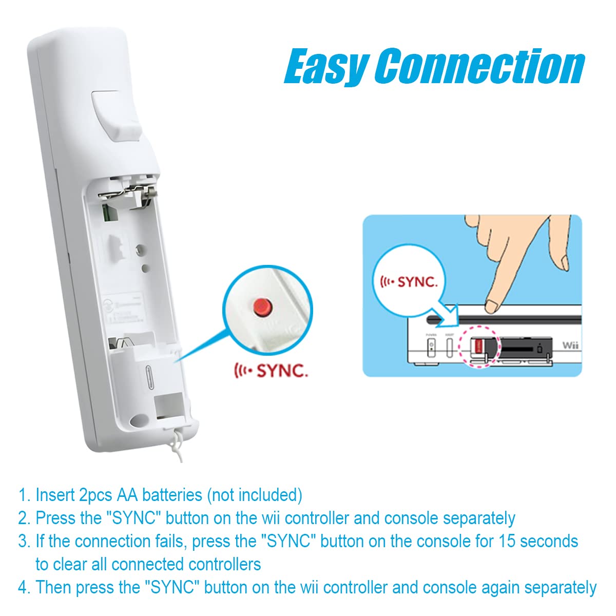 Original Wii Controller 2 Pack with Silicone Case & Wrist Strap - Compatible with Wii U & Wii Consoles - Wireless Motion Remote for Gaming (White) - Perfect for Family Game Nights & Interactive Play