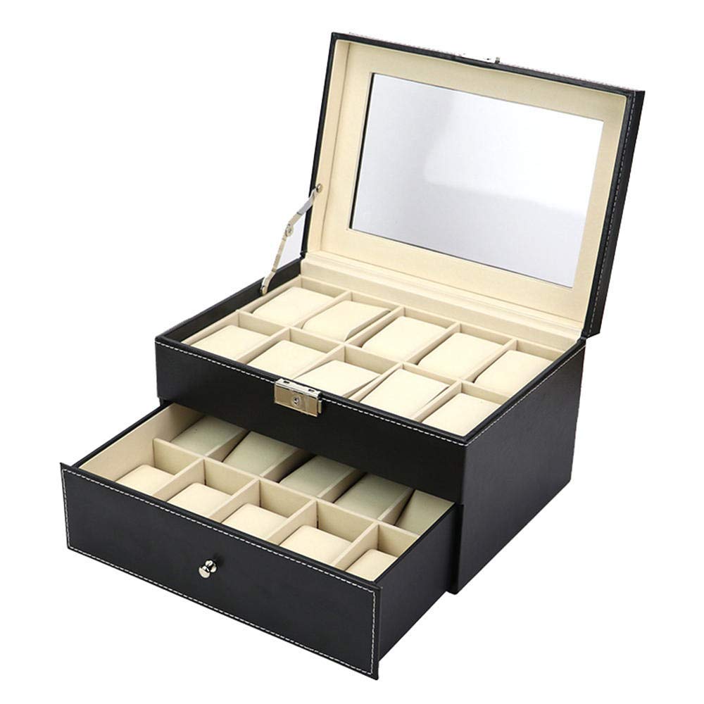 XLAHD Transparent Velvet Jewelry Storage Box with Drawers - Organize Necklaces, Rings, Cosmetics on Dressing Table | Perfect for Gift, Travel & Home Decor