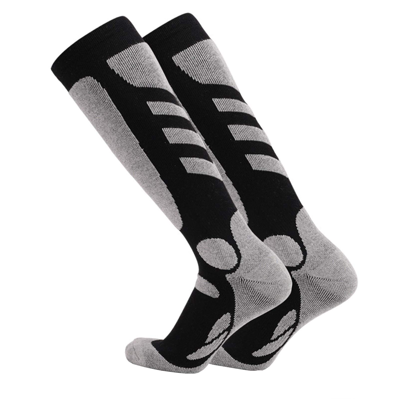 Men's Thermal Ski Socks - Winter Warm Wool Hiking & Mountaineering Socks for Outdoor Sports - Perfect for Skiing, Snowboarding & Cold Weather Adventures