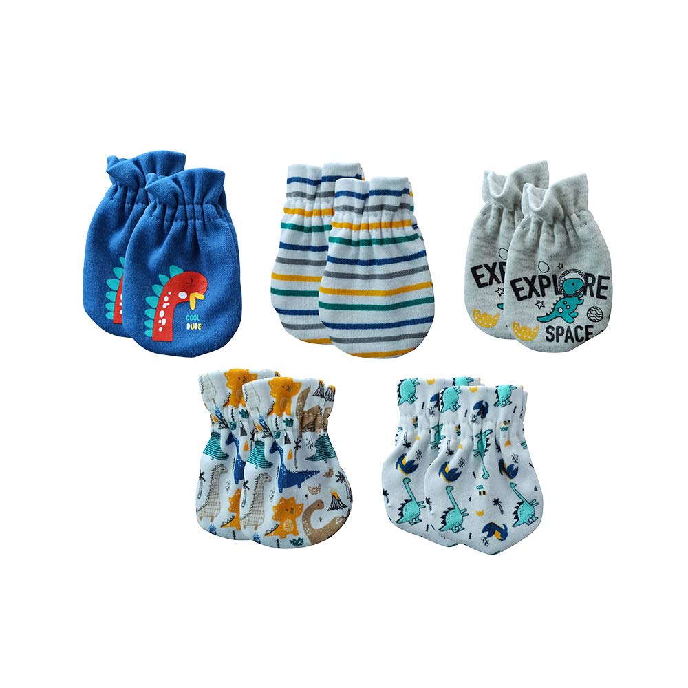 Kiddiezoom Newborn Baby Cap and Mitten Set - Soft Cotton Infant Hats & Gloves for Boys & Girls - Perfect for Hospital, Photo Shoots & Winter Protection