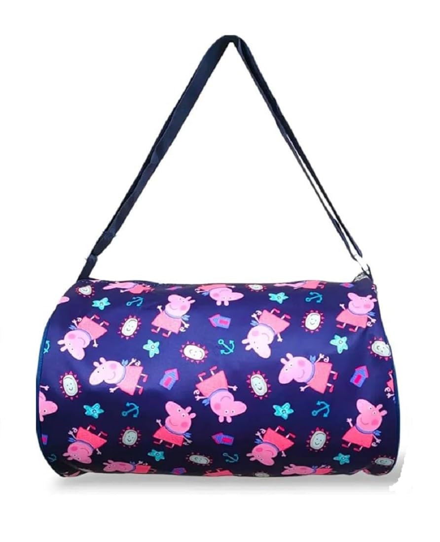Peppa Pig Kids Duffle Bag - Adjustable Shoulder Strap Multipurpose Travel Backpack for Boys & Girls - Perfect for School, Picnic, Sports & Weekend Trips