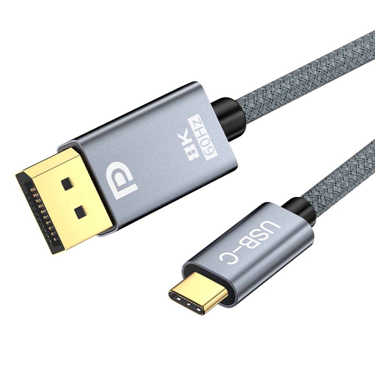 8K@60Hz USB C to DisplayPort 1.4 Cable (6FT) - Thunderbolt 4/3 to DP 4K@144Hz, 2K@240Hz, 32.4Gbps - Compatible with MacBook Pro, MacBook Air, iPad Pro 2020, XPS - Perfect for Gaming, Video Editing & 8K Display Connectivity