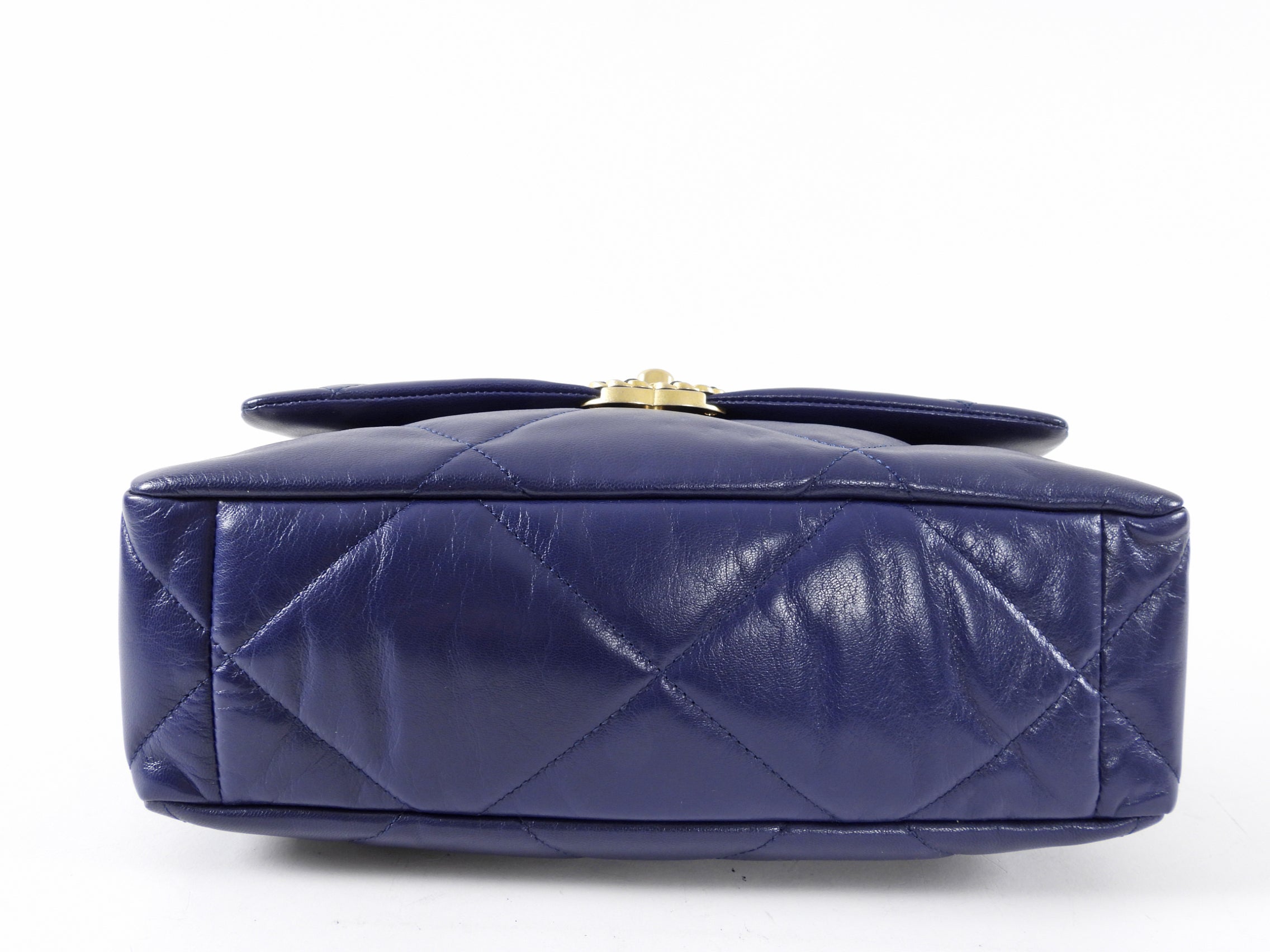 Chanel 19 Large Dark Purple Quilted Leather Flap Bag - Luxury Designer Handbag for Women, Perfect for Evening Events & Special Occasions