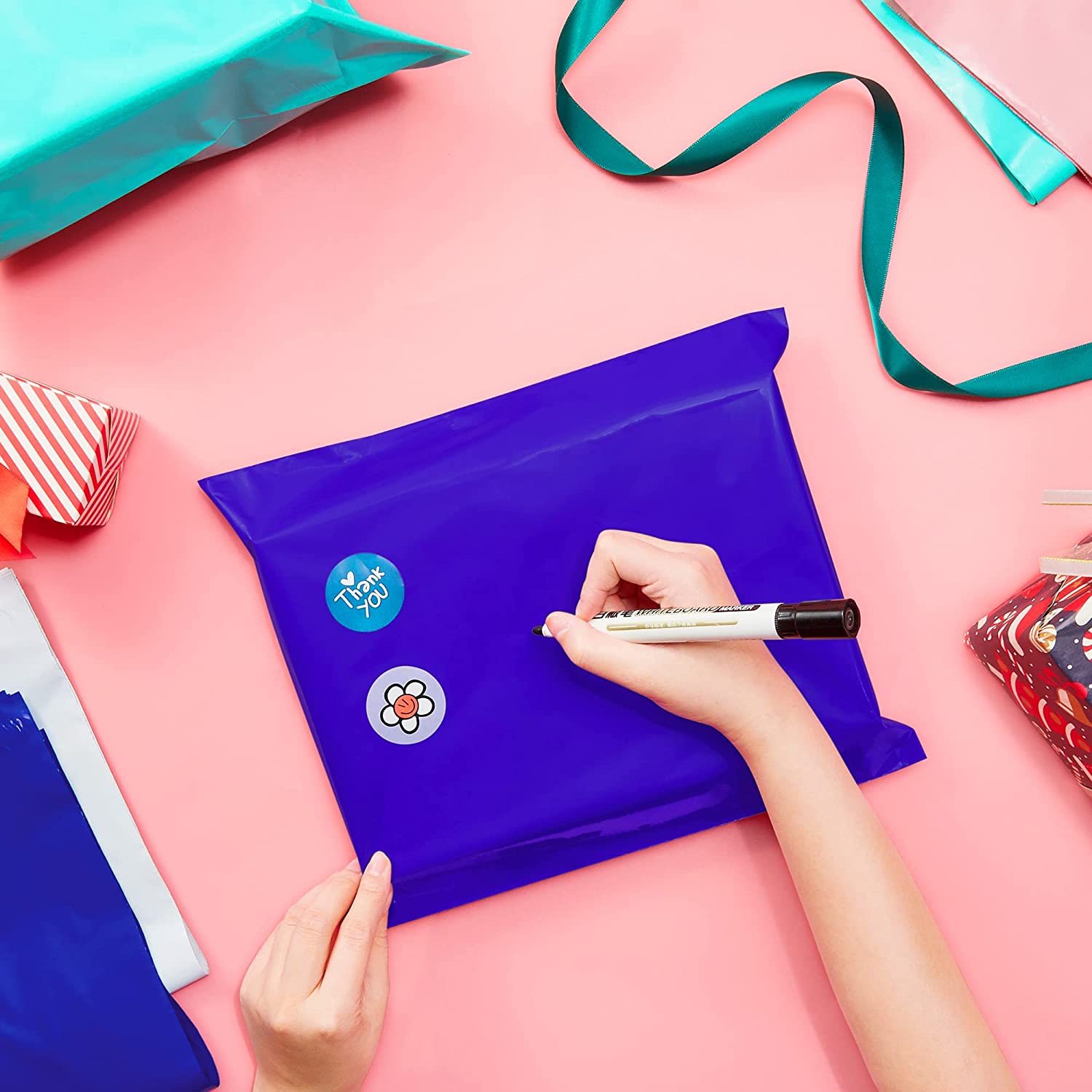 12x15.5 Inch Royal Blue Poly Mailer Envelopes - Waterproof Shipping Bags for Ecommerce, Clothing & Small Packages - Perfect for Amazon FBA, Etsy & Online Stores