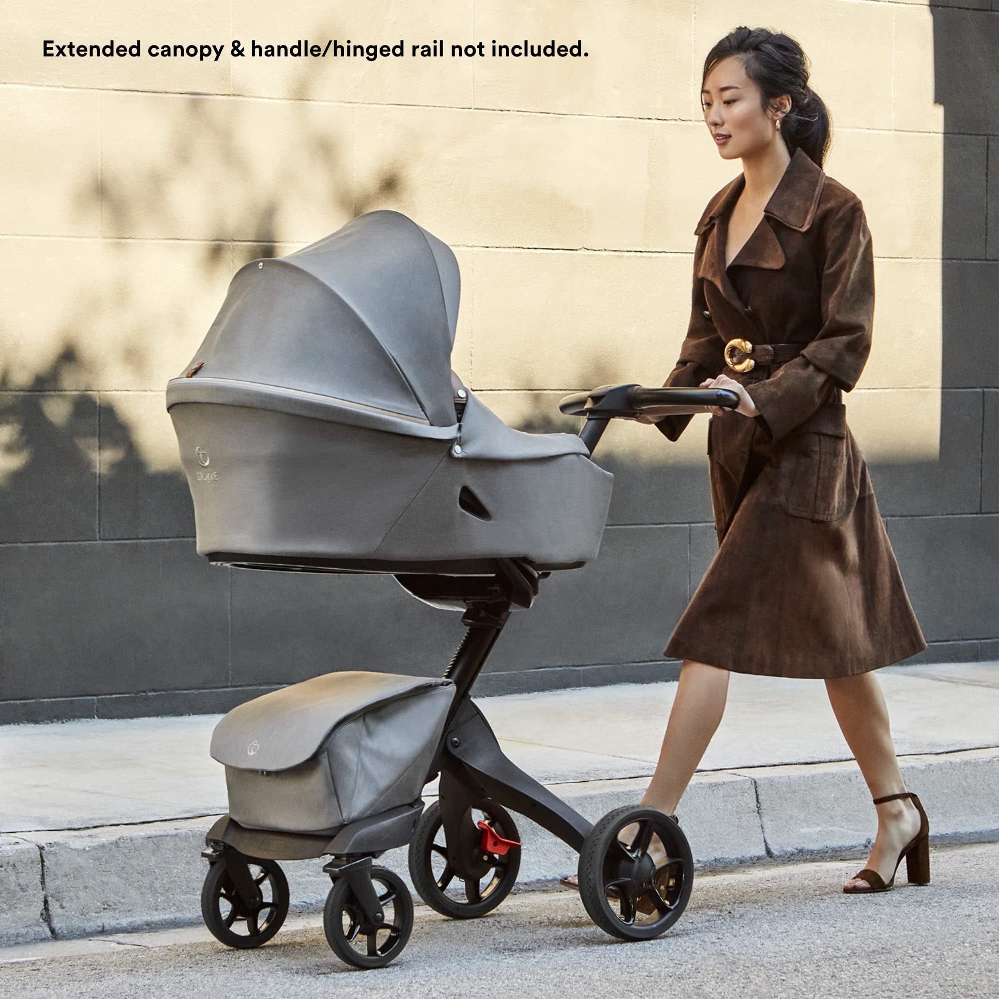 Stokke Xplory X Carry Cot - Detachable Baby Bassinet for Xplory X Stroller | Golden Yellow | Soft Lining & Breathable Mattress | Removable Wind Cover & Storage Pockets | Perfect for Newborns & Outdoor Walks