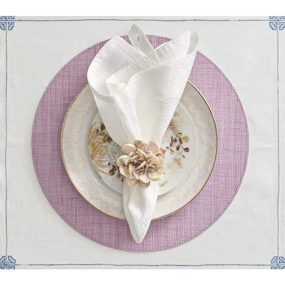 Kim Seybert Portofino Placemats Set of 4 - Elegant Lilac Table Mats for Dining & Entertaining - Perfect for Dinner Parties, Holiday Gatherings & Home Decor - PM1214096LILAC-4