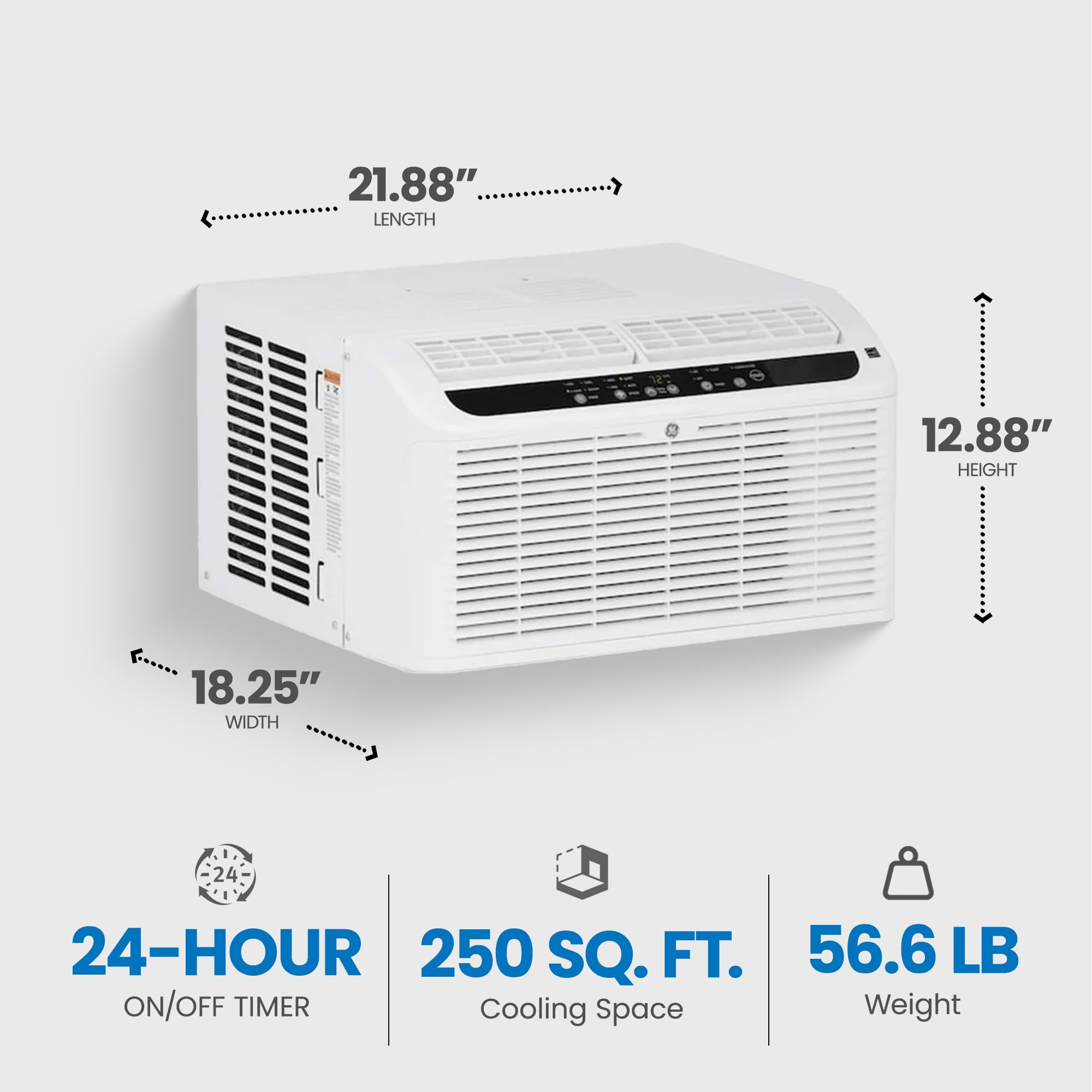 GE AHD06LZ Ultra Quiet 250 Sq. ft. Window Air Conditioner (Renewed) - Energy Efficient Cooling for Bedrooms, Small Offices & Apartments