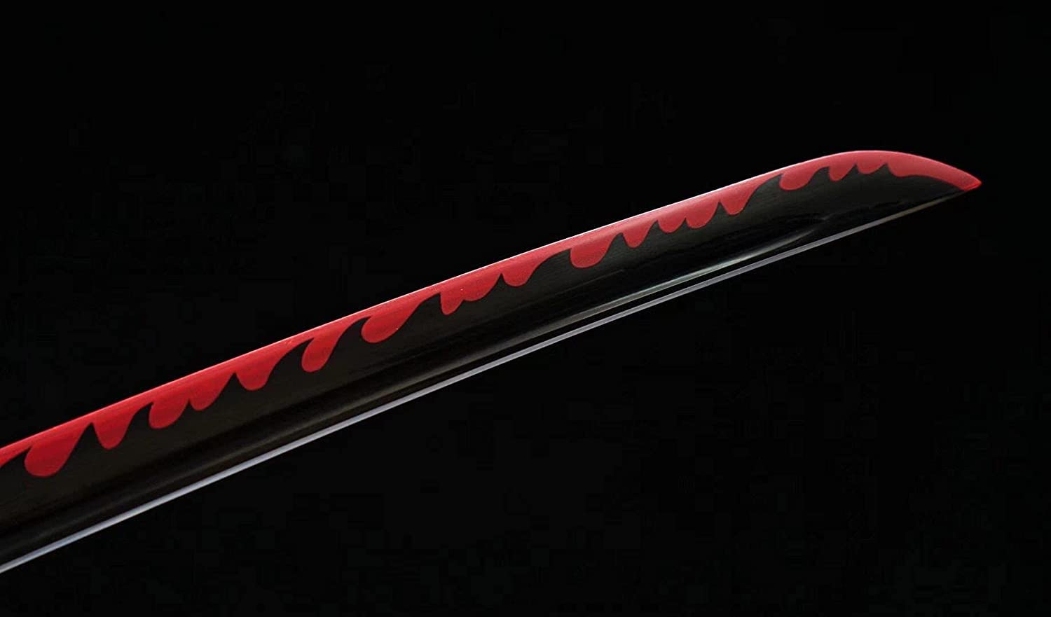Handmade Demon Slayer Katana Sword - 1060 Carbon Steel Full Tang Samurai Sword with Real Sharp Blade - Authentic Japanese Anime Cosplay Weapon for Collectors, Martial Arts & Display