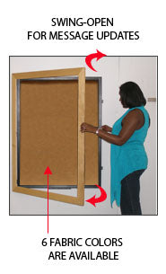 Stylish Wide Wooden Bulletin Board with Swing Frames - Perfect for Home Office, Classroom, or Kids Room Organization & Decoration