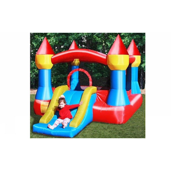 KidWise Inflatable Castle Bounce House with Slide - Outdoor Backyard Play Set for Kids Birthday Parties & Summer Fun