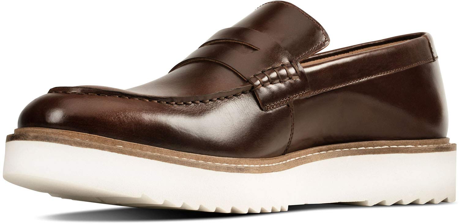 Clarks Craftmaster Ernest Free Penny Loafers for Men - Comfortable & Stylish Slip-On Dress Shoes for Business, Office & Casual Wear