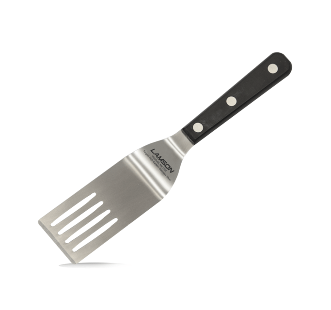 Lamson Slotted Turner 3x5 - Stainless Steel Kitchen Spatula for Flipping Pancakes, Burgers & Eggs - Perfect for Grilling, Cooking & Baking