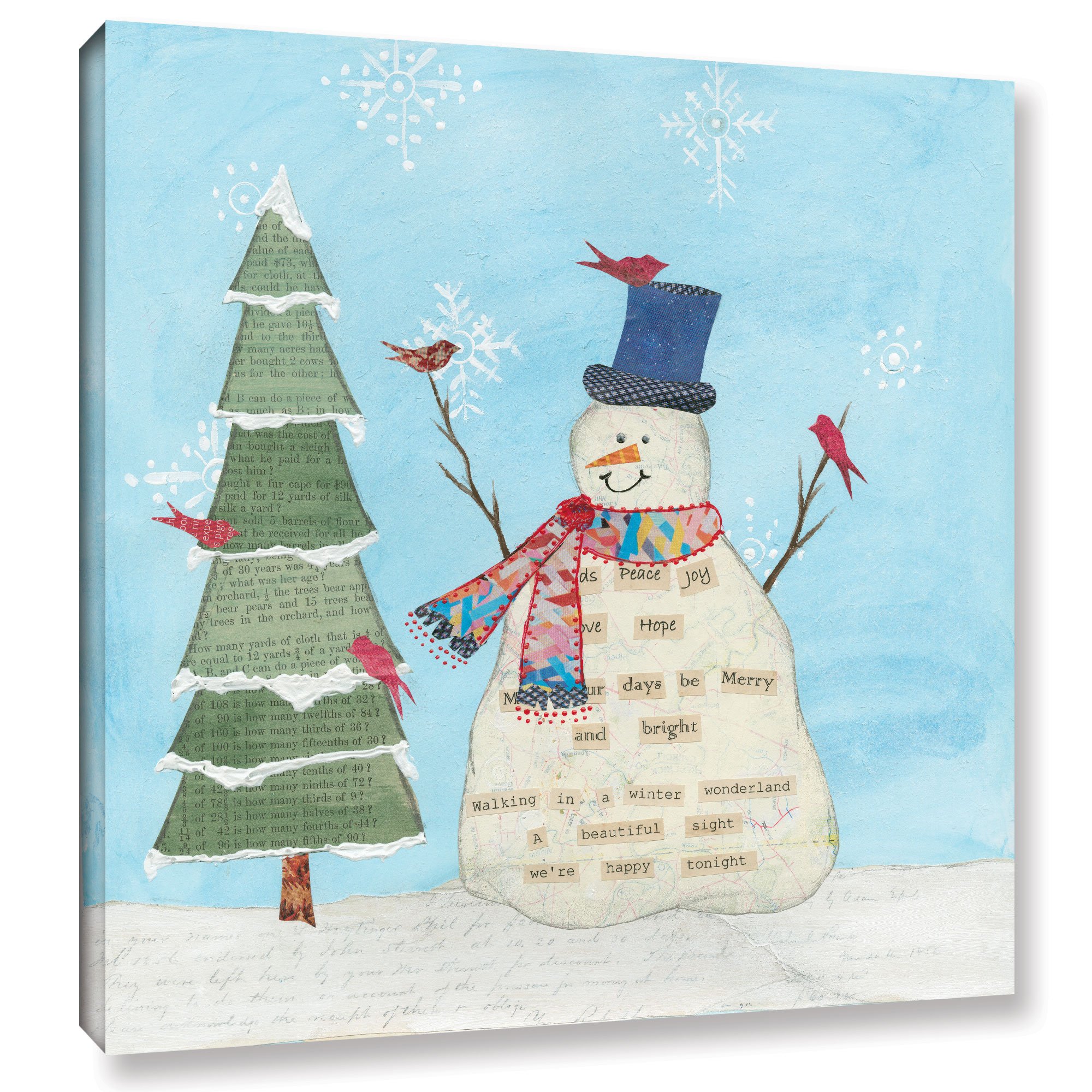 Courtney Prahl 'Winter Fun VI' Gallery Wrapped Canvas Art Print - 18x18 Inches - Modern Home Decor for Living Room, Bedroom & Office