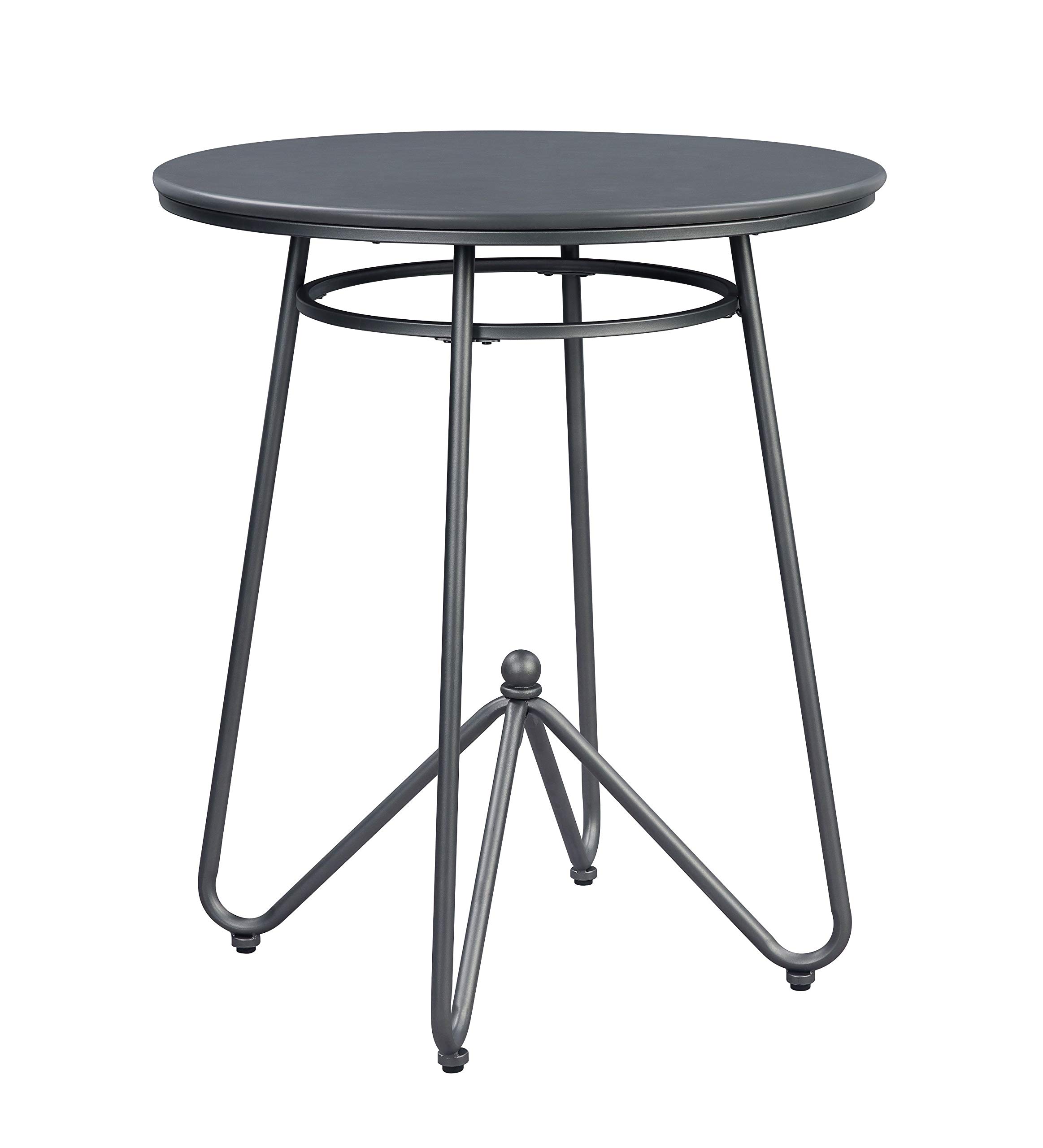 Modern Gray Oak & Sandy Gray Counter Height Bar Table and 3 Chairs Set - Perfect for Kitchen, Dining Room, or Small Space Entertaining (1Set/1Ctn) 72445