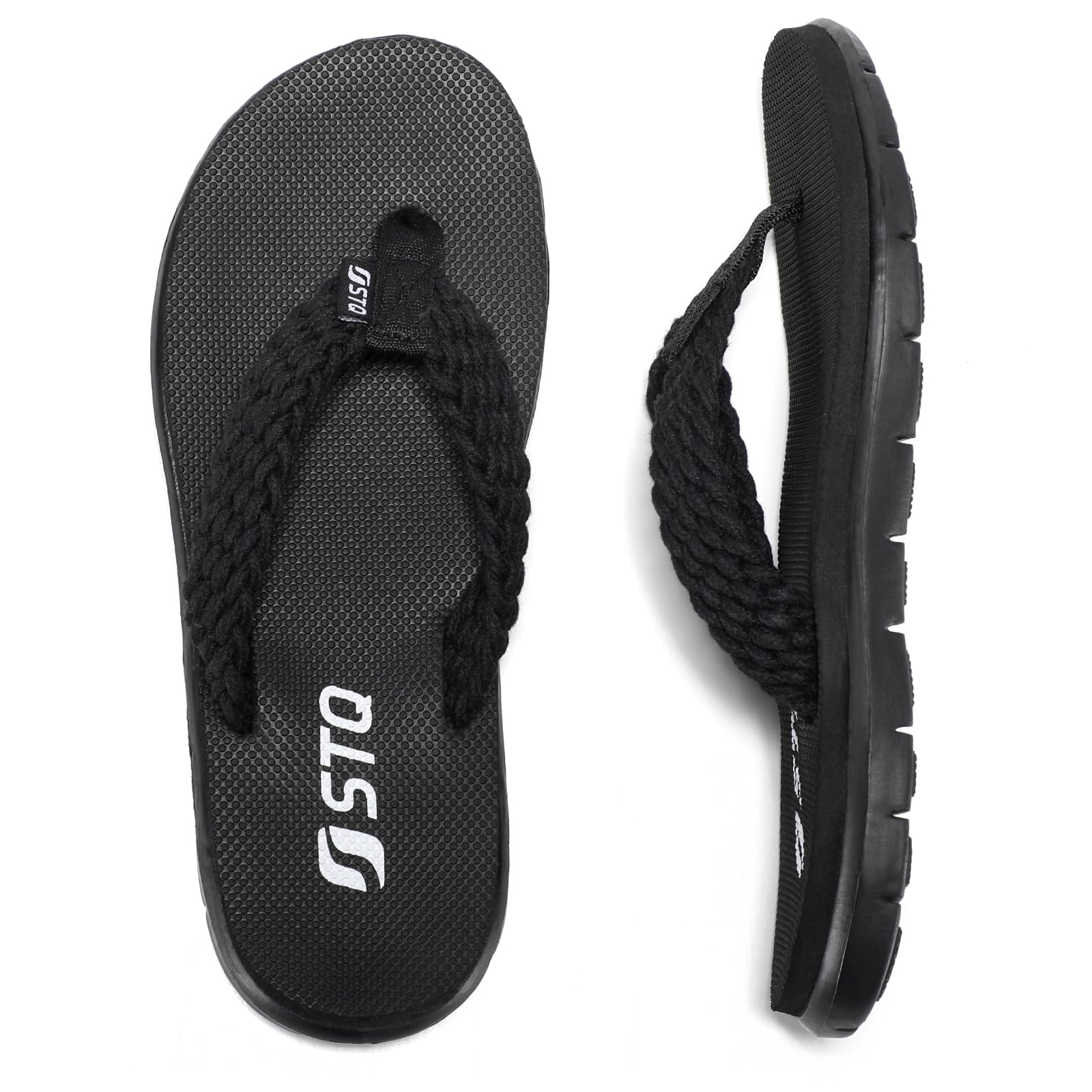 STQ Women's Non-Slip Flip Flop Sandals - Comfortable Yoga Mat Thong Sandals for Beach, Pool, Yoga & Outdoor Activities