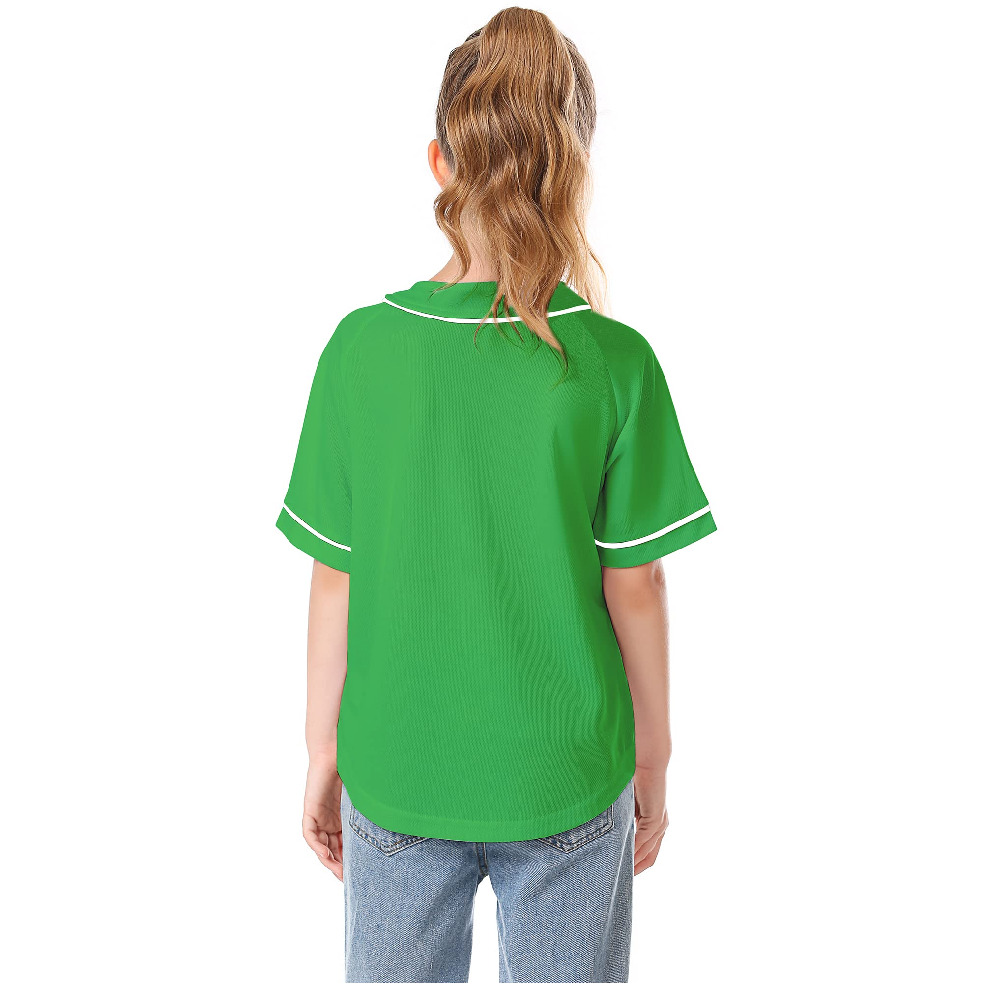 Trendy Kids Baseball Jersey Button-Up T-Shirt for Boys & Girls - Black and White Short Sleeve Hip Hop Style Tee - Perfect for Baseball Games, Hip Hop Dance, and Casual Streetwear