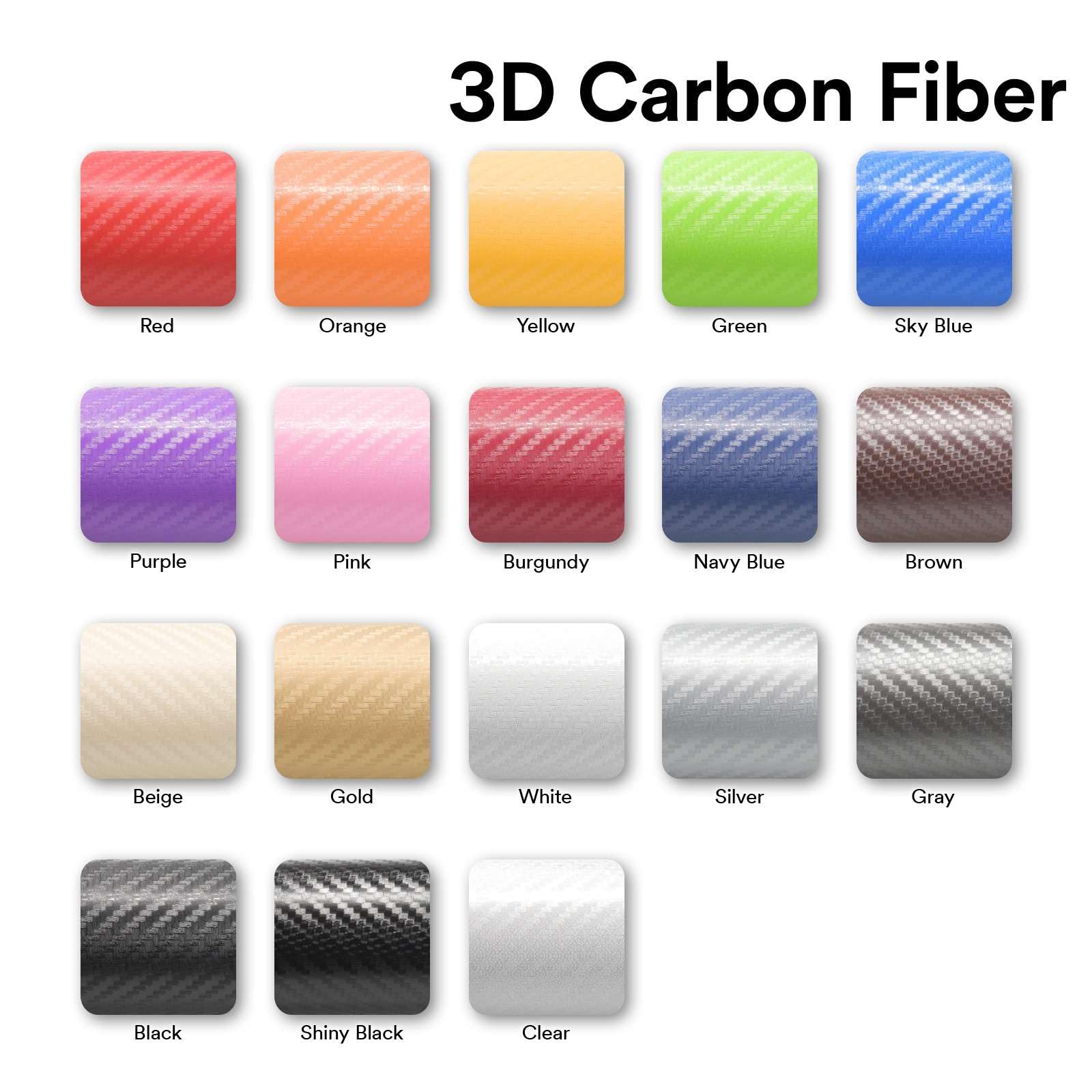 Premium 3D Carbon Fiber Vinyl Wrap - 5FT x 50FT Bubble-Free Matte Car Sticker Decal Sheet with Tool Kit | DIY Vehicle, Laptop & Furniture Customization
