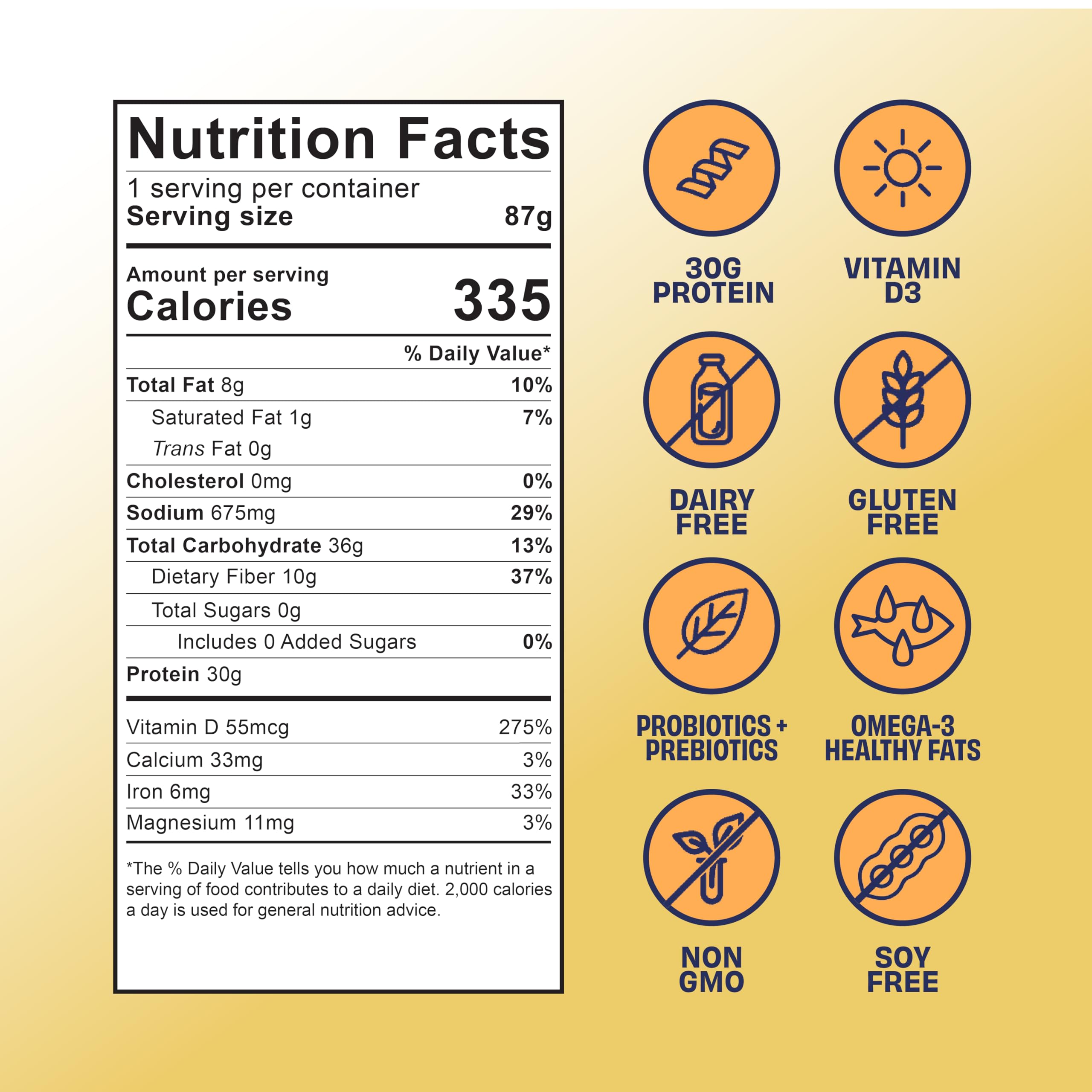 Kreatures of Habit Meal One - Overnight & Instant Superfood Protein Meal Replacement | Gluten Free, Dairy Free, 30g Plant-Based Protein, No Added Sugar | Chocolate Flavor | Pack of 7 | Perfect for Breakfast, Post-Workout & On-the-Go Nutrition