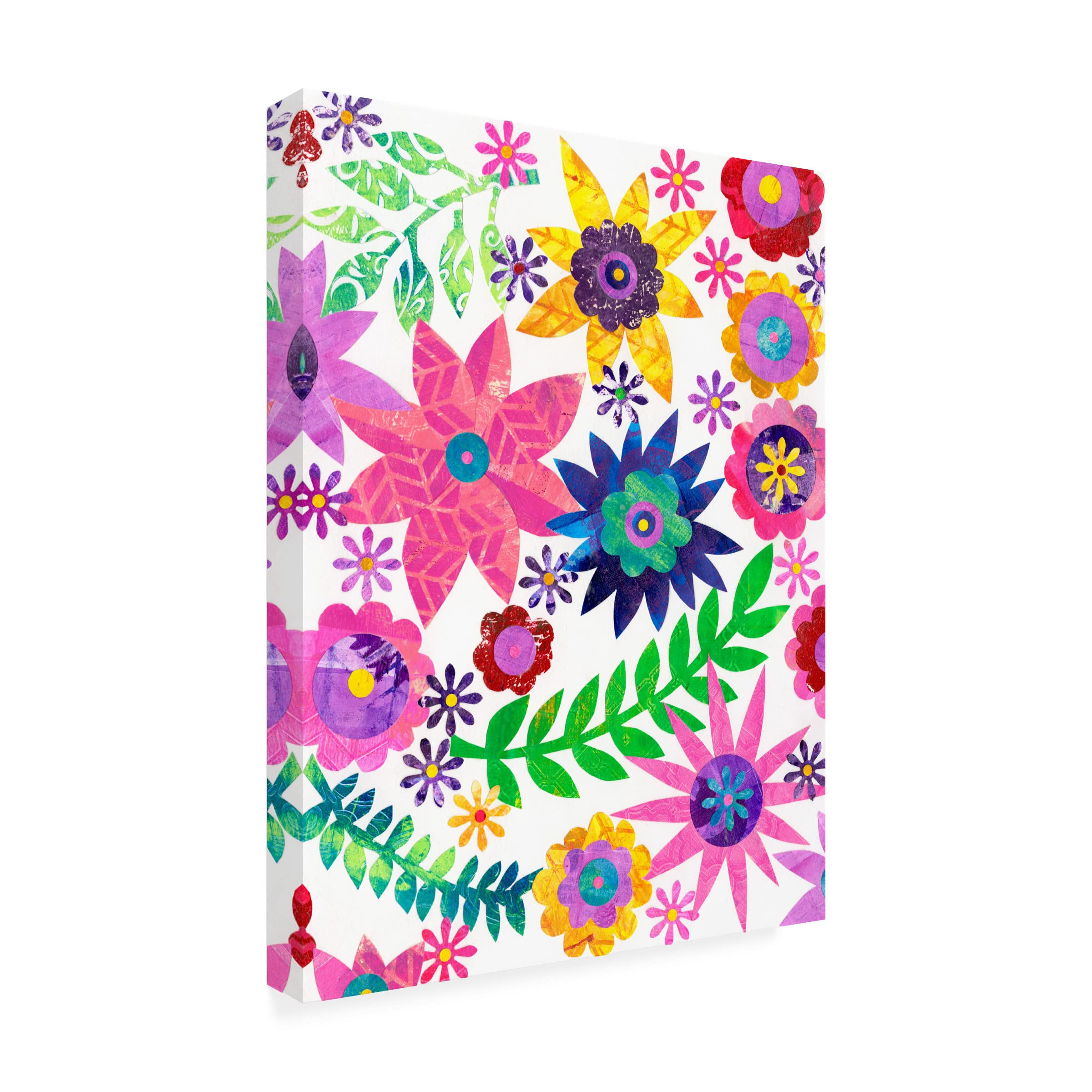 Trademark Fine Art 'Hippie Floral II' Canvas Wall Art by Regina Moore - Vibrant Bohemian Floral Painting for Living Room, Bedroom & Office Decor