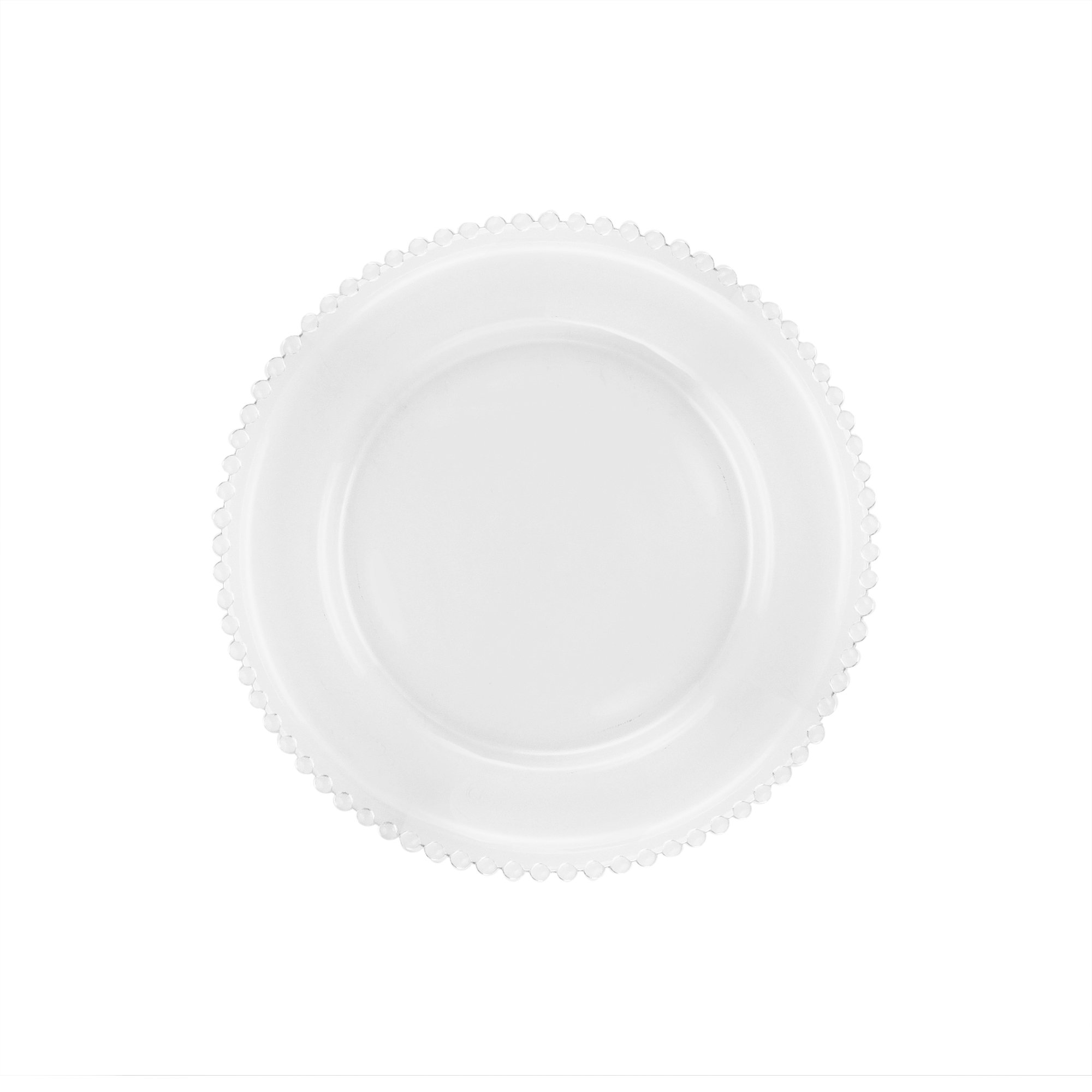Jay Aflair ChargeIt 13 x 13 Inch Clear Plastic Charger Plate - Elegant Dinnerware for Weddings, Parties & Formal Dining Events