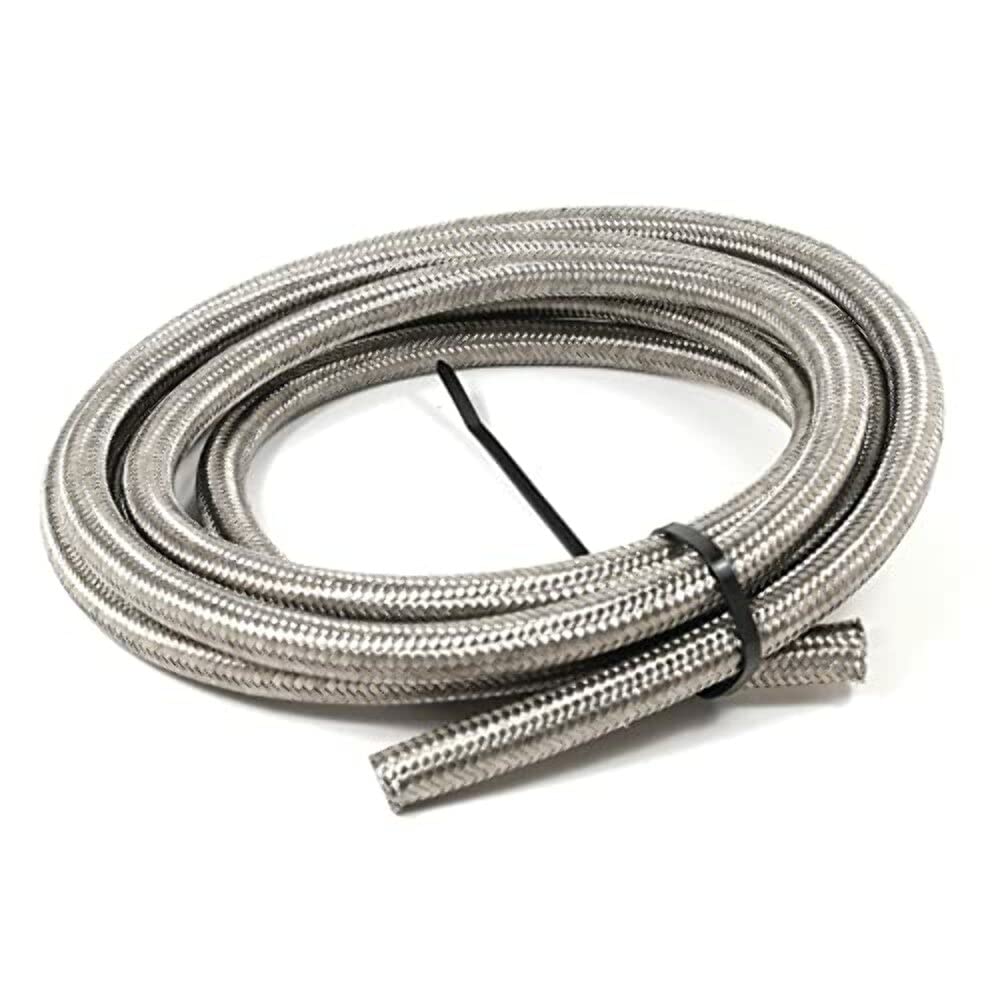High-Performance 12AN x 3 Double Braided Stainless Steel Racing Hose - Ideal for Fuel, Oil & Coolant Lines in Motorsports & Automotive Applications