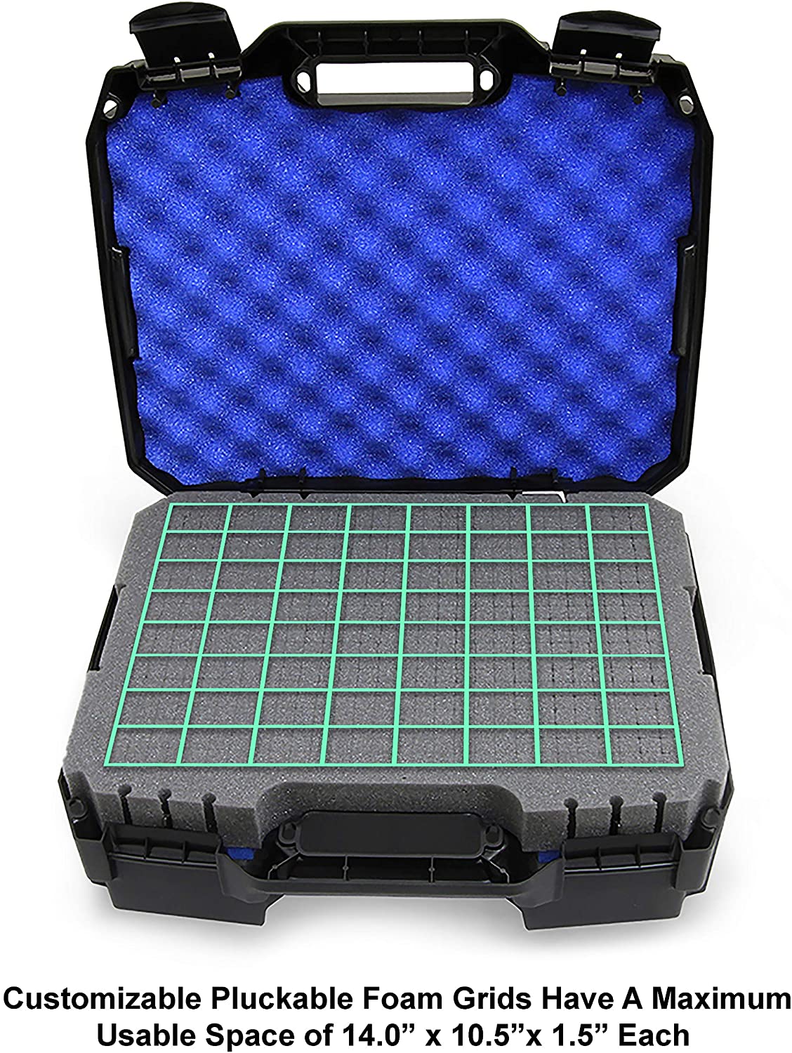CASEMATIX 17 inch Portable Podcast Studio Case - Shockproof Travel Storage for Microphones, Audio Recorders, Laptops & Cables with Customizable Foam Inserts | Perfect for Podcasters, Musicians & Content Creators On-The-Go