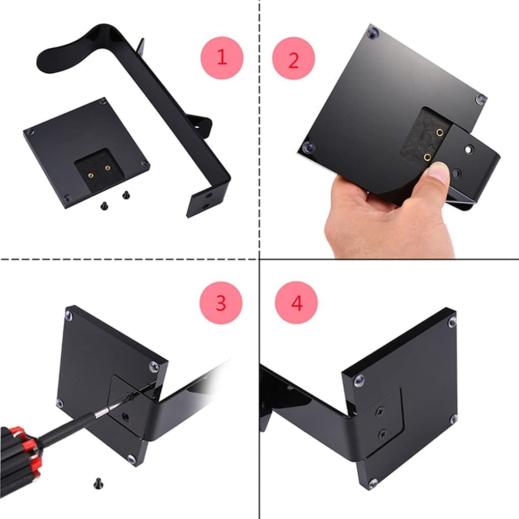 Universal Acrylic Headphone Stand Holder - Durable Gaming Headset Hanger & Display Bracket for Desk Organization (Black) - Perfect for Gamers, Streamers & Home Office Setup