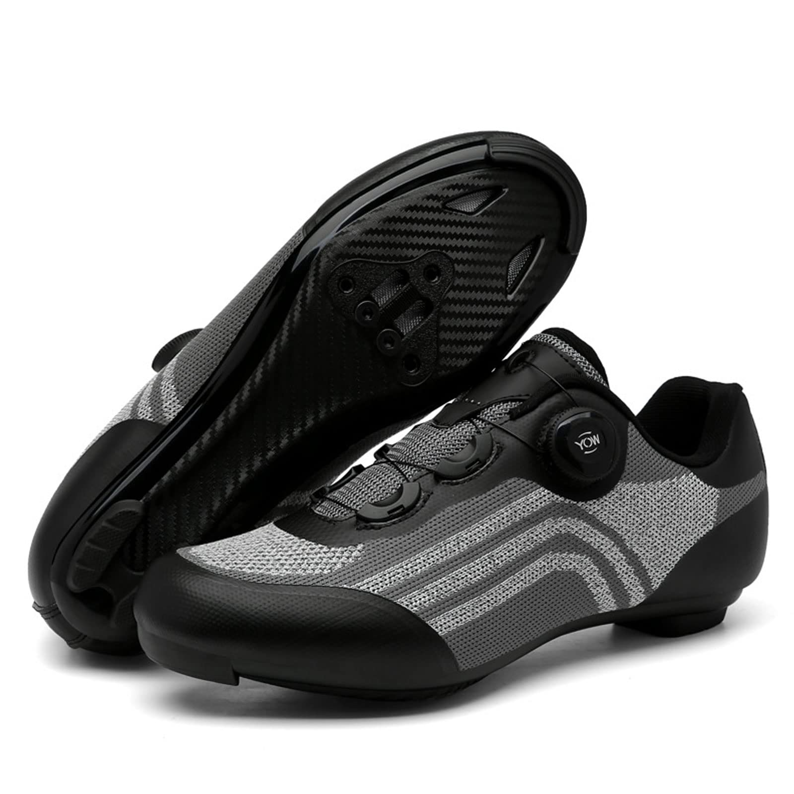 GZDD Professional Road Bike Shoes for Men - Non-Locking Mountain Biking Shoes with Hard Rubber Sole | Durable Cycling Shoes for Road & Trail Riding