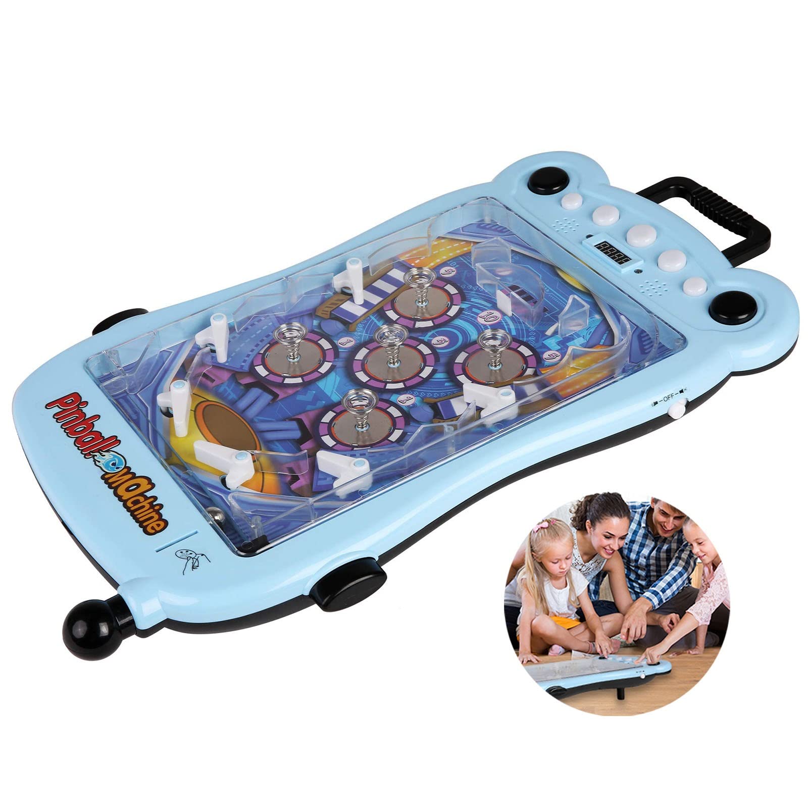 SSNG Electronic Pinball Machine - Mini Arcade Game Table for Adults & Kids | Fun Interactive Coin-Operated Handheld Game | Perfect for Birthday Parties, Family Game Nights & Home Entertainment