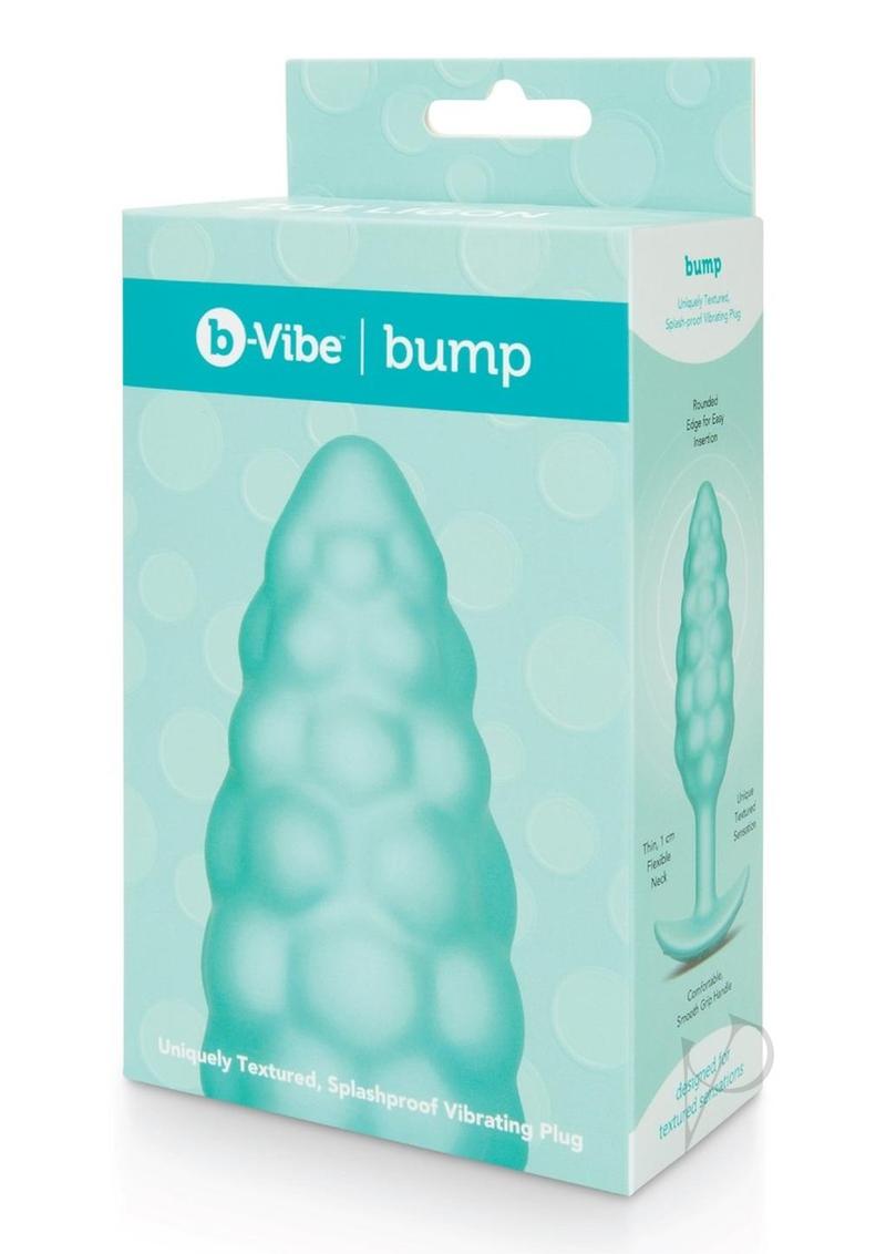 B Vibe Bump Textured Rechargeable Silicone Anal Plug - Mint Green | Premium Adult Toy for Couples & Solo Play | Enhance Intimacy & Sensation in the Bedroom