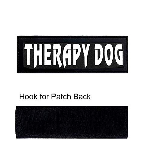 Reflective Dog Patches with Hook Backing - Service Dog, Emotional Support, Therapy Dog Training Patches for Vests, Harnesses & Collars | High Visibility Safety Gear for Night Walks and Outdoor Adventures