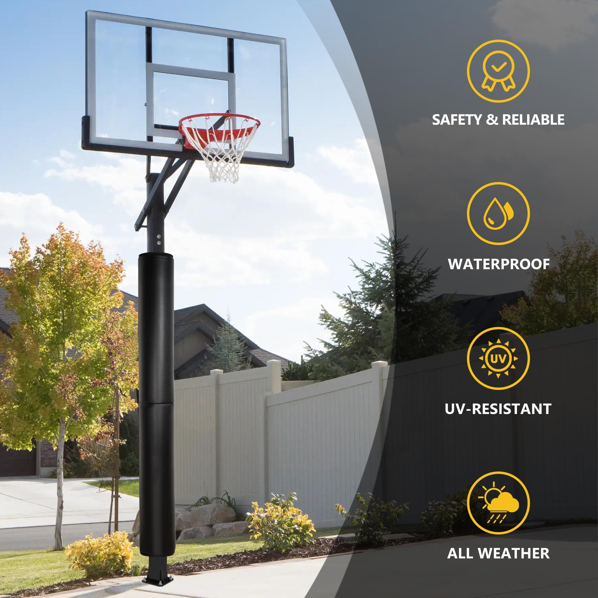 6 Feet Tall Round and Square Pole Pads - Heavy Duty 2