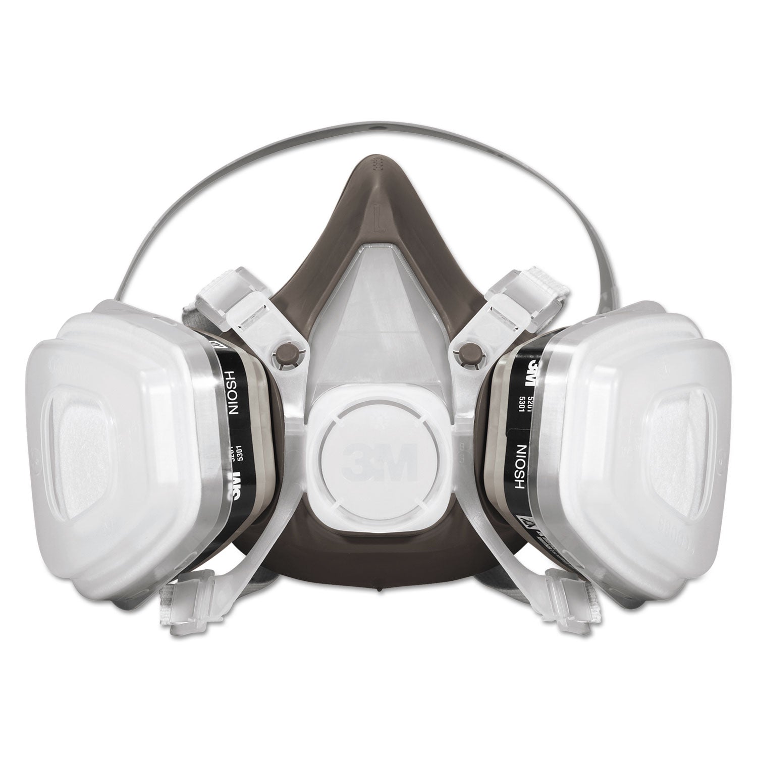 3M™ Half Facepiece Disposable Respirator Assembly - Large Size NIOSH Approved for Dust, Paint, Chemicals | Perfect for Construction, Woodworking & Industrial Safety Use