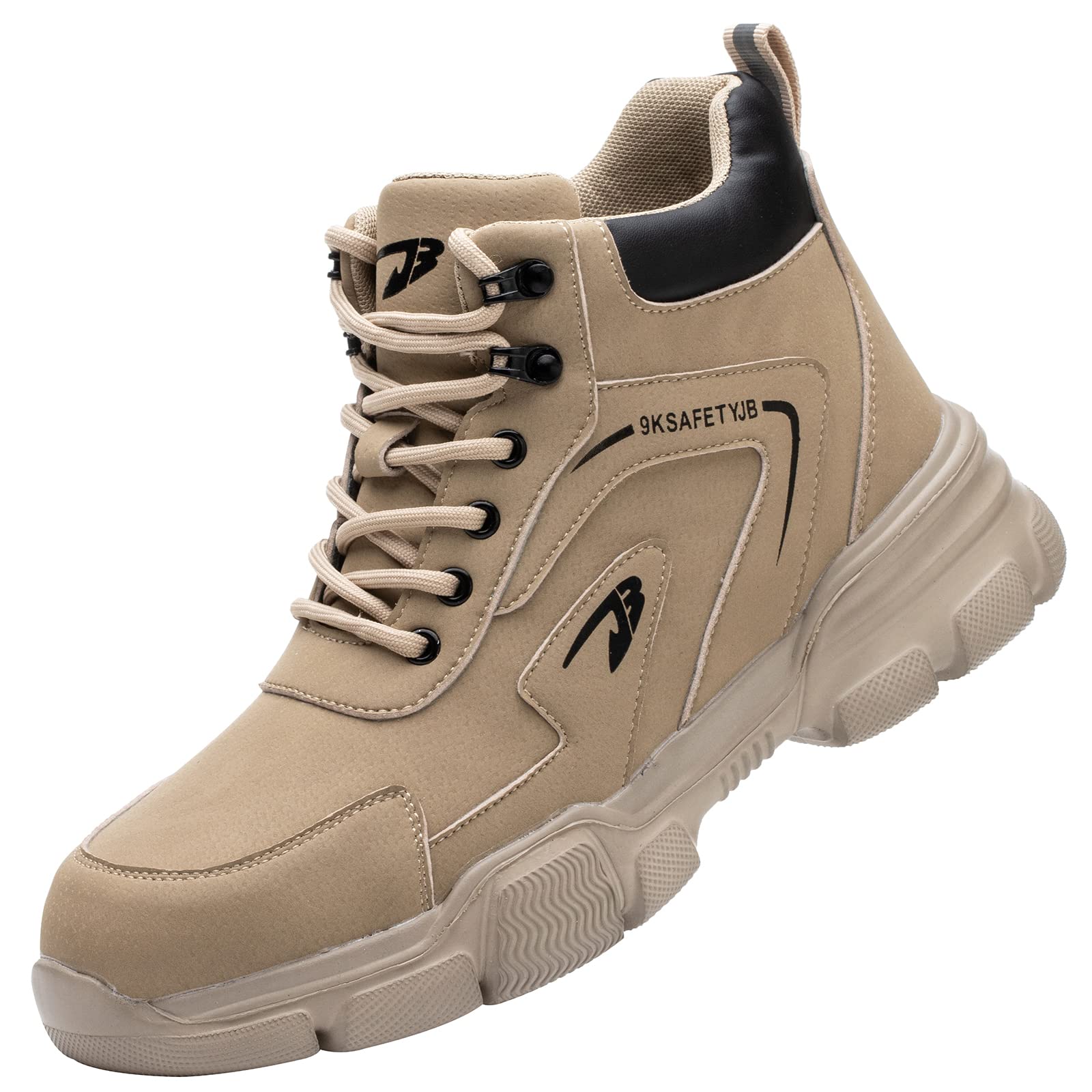 XMJFDMAI Steel Toe Work Shoes for Men & Women - Lightweight Safety Boots with Wear-Resistant Toe Caps for Construction & Industrial Work | OSHA Compliant Work Boots for Job Sites, Factories & Outdoor Labor