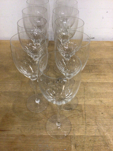 Orrefors Prelude Clear Water Goblet Set of 11 - 7 3/8 Inch Elegant Crystal Glasses for Fine Dining & Special Occasions
