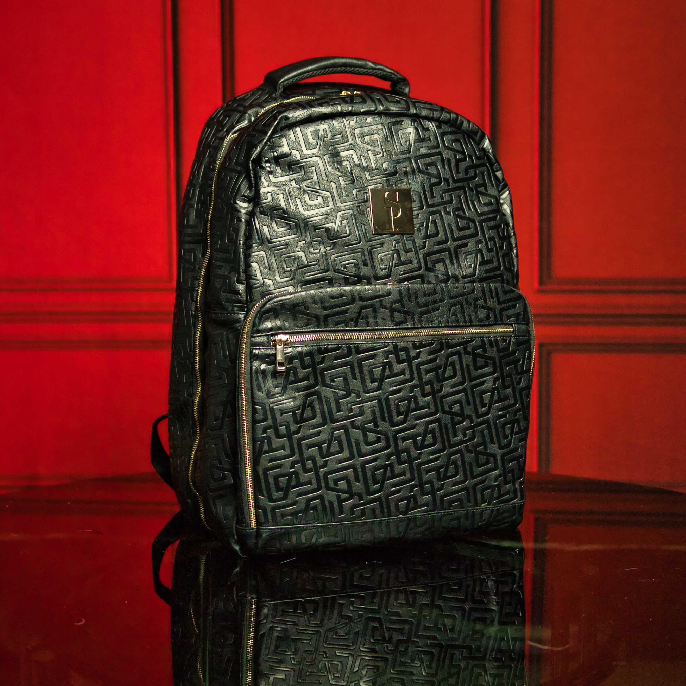 Premium Black Monogram Leather Commuter Bag - Stylish & Durable Work Tote for Professionals - Perfect for Office, Business Travel & Daily Use
