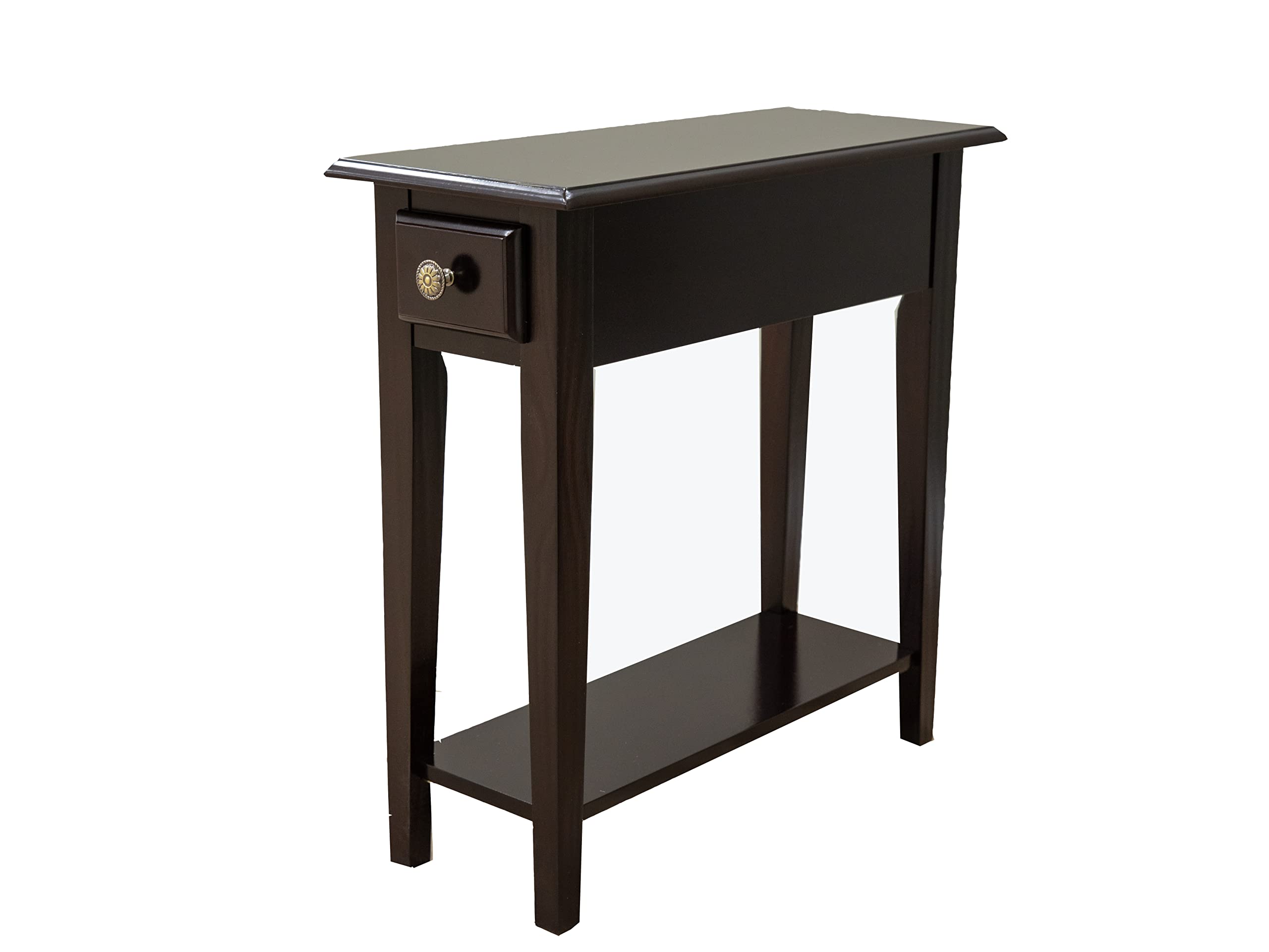 Frenchi Oak Chairside Storage Table - Compact Living Room Side Table