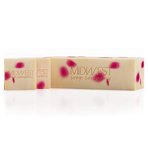 Handmade Pomegranate Cherry Soap Loaf - 3lb Bulk Natural Artisan Soap Bar for Bath, Shower & Gift Giving | Unscented, Uncut Soap Block