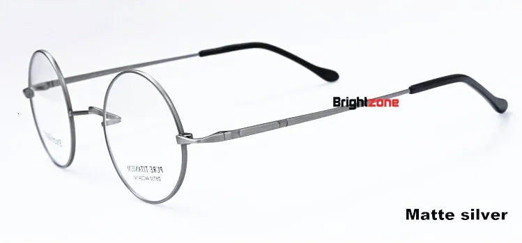 Brightzone Women's Full Rim Round Titanium Eyeglasses Frame 71422 - Lightweight & Durable Glasses for Work, Reading & Fashion