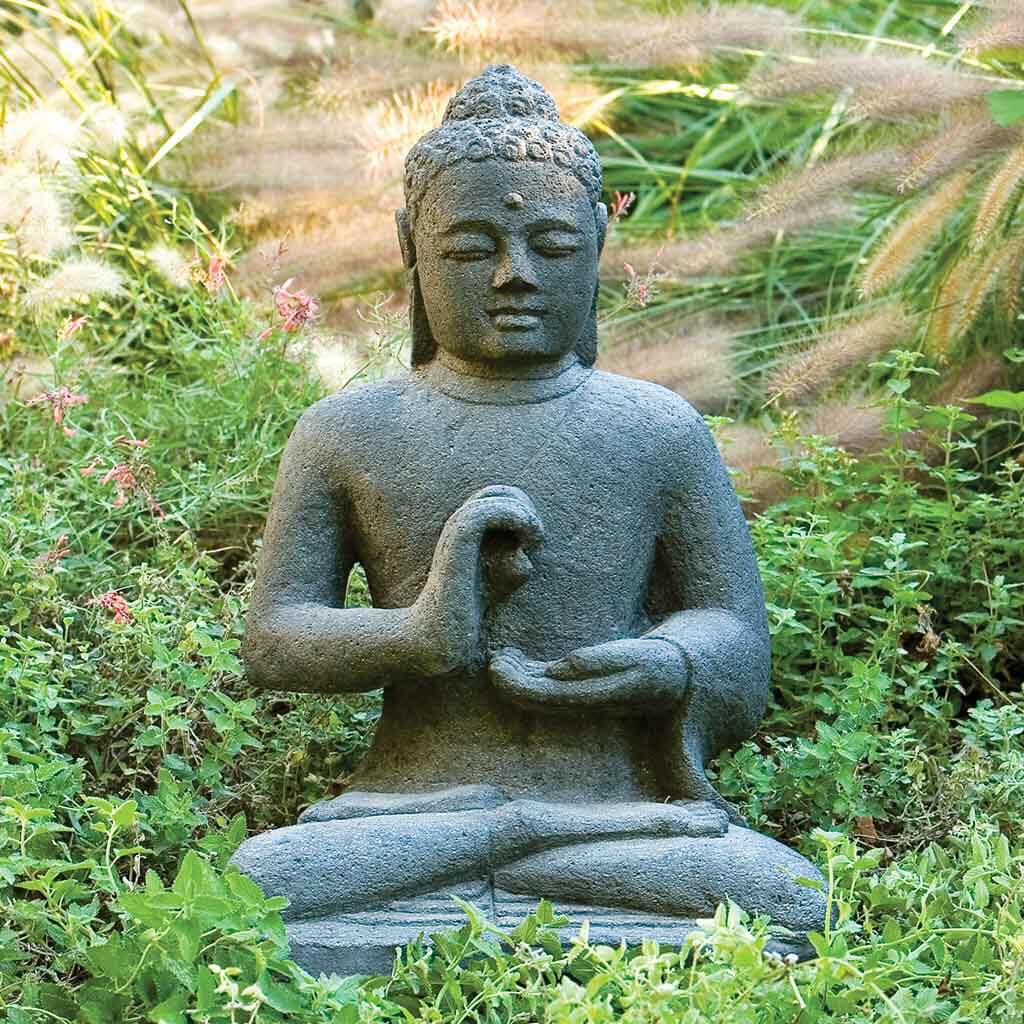 Indonesian Seated Buddha Statue - Handcrafted Meditation Sculpture for Home, Office & Garden Decor - Perfect for Yoga, Zen & Spiritual Spaces