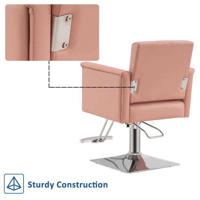 Eleanor Styling Chair - Professional Salon Stylist Chair with Adjustable Height & Swivel Base for Hairdressing, Makeup & Beauty Salon Use