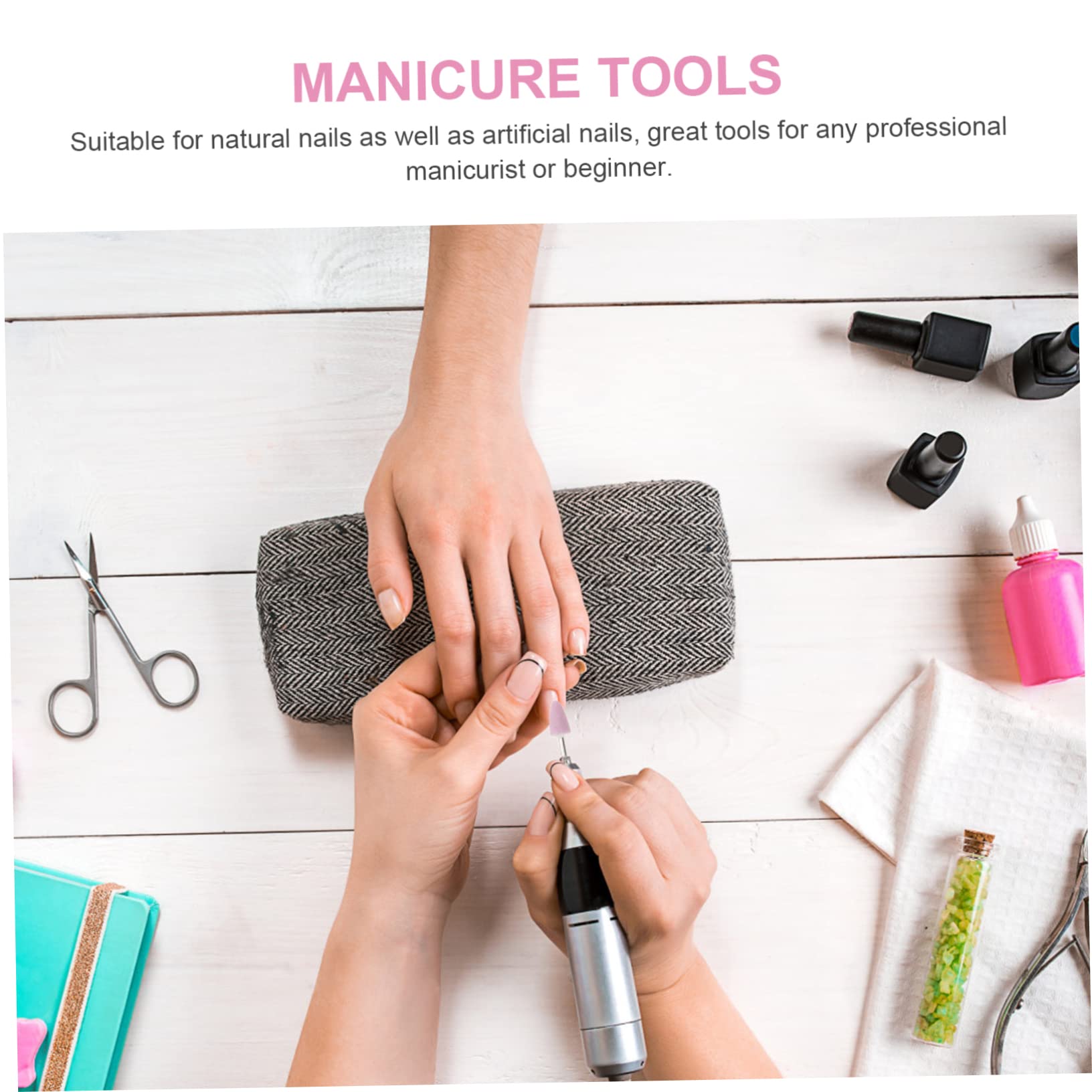 Minkissy 12-in-1 Nail Drill Bits Set - Professional Manicure Quartz Drill Kit with Cuticle Cleaner Tools for Women | Perfect for Home & Salon Nail Care, Pedicures & DIY Nail Art