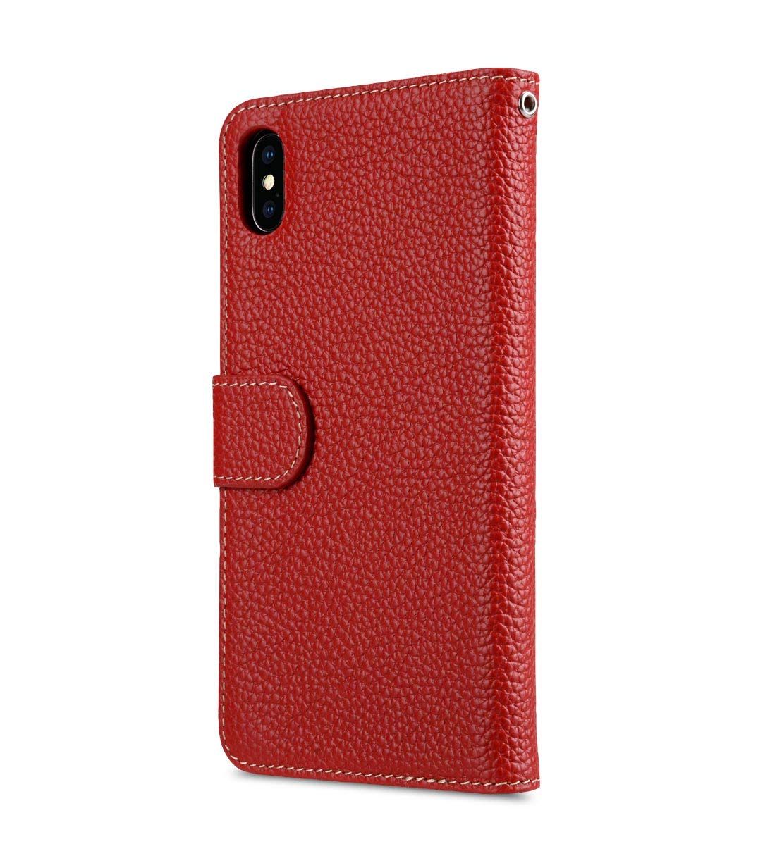 Premium Leather Wallet Case for Apple iPhone Xs MAX - Slim RFID Blocking Protective Cover with Card Slots (Red) | Perfect for Travel, Shopping & Everyday Use