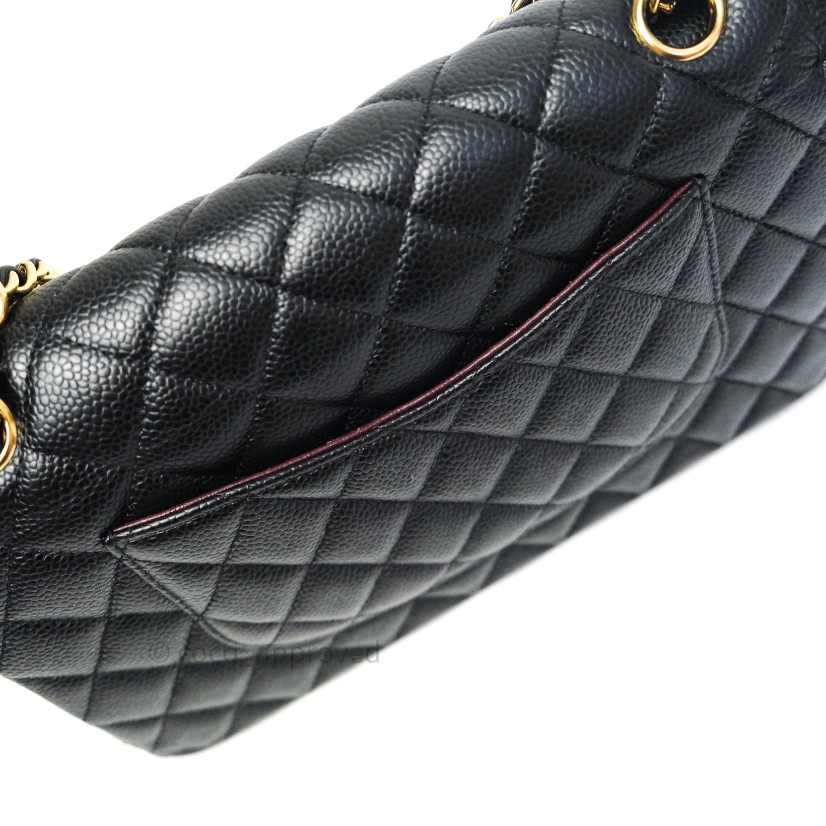 Chanel Classic Medium Double Flap Bag Black Caviar Leather with Gold Hardware - Luxury Handbag for Women, Perfect for Work, Evening Events & Special Occasions