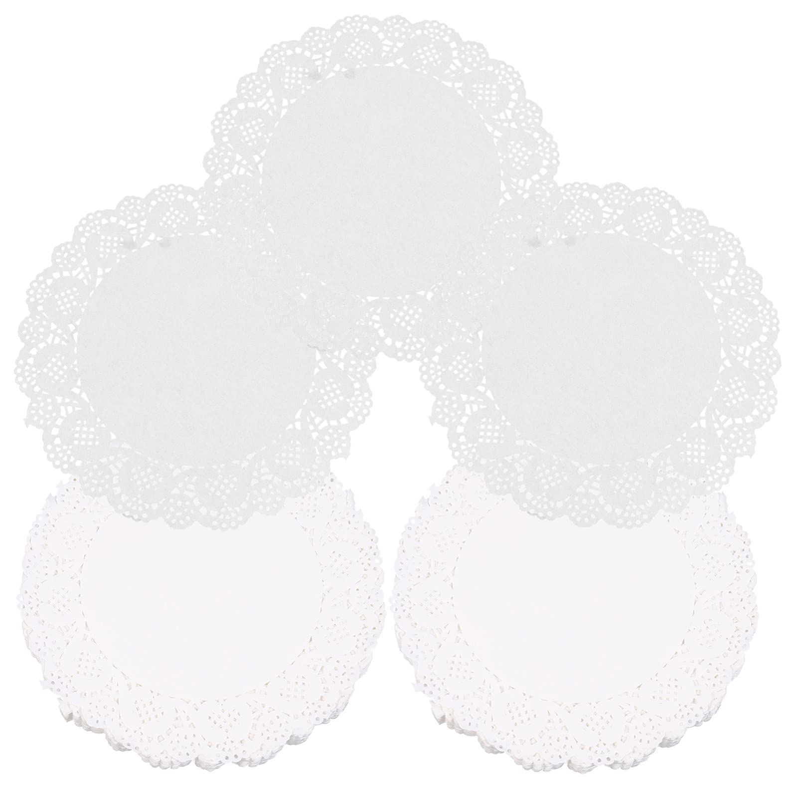 Hemoton 360-Piece Disposable Round Lace Paper Doilies - Parchment Baking Liners, Sandwich Wrapping & Cake Decor - Eco-Friendly Food Safe Placemats for BBQ, Dessert Displays & Party Tray Decorations
