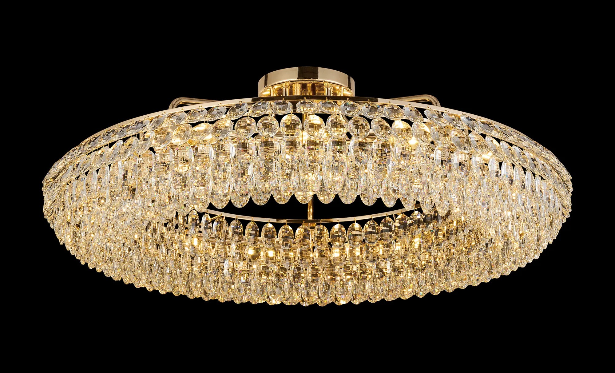Consten Semi Flush Ring Ceiling Light Fixture with E14 Socket - Perfect for Bedroom, Hallway & Small Space Lighting
