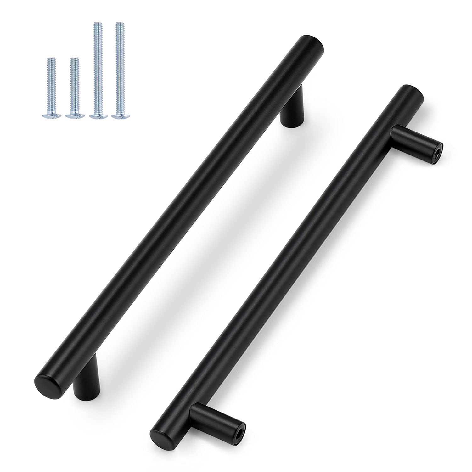 50 Pack Probrico 8-3/4 Inch Matte Black Stainless Steel Cabinet Pulls - Kitchen Drawer Handles, Cupboard Hardware for Bedroom, Bathroom & Chest Cabinets - Perfect for Modern Home Renovation and Furniture Upgrade