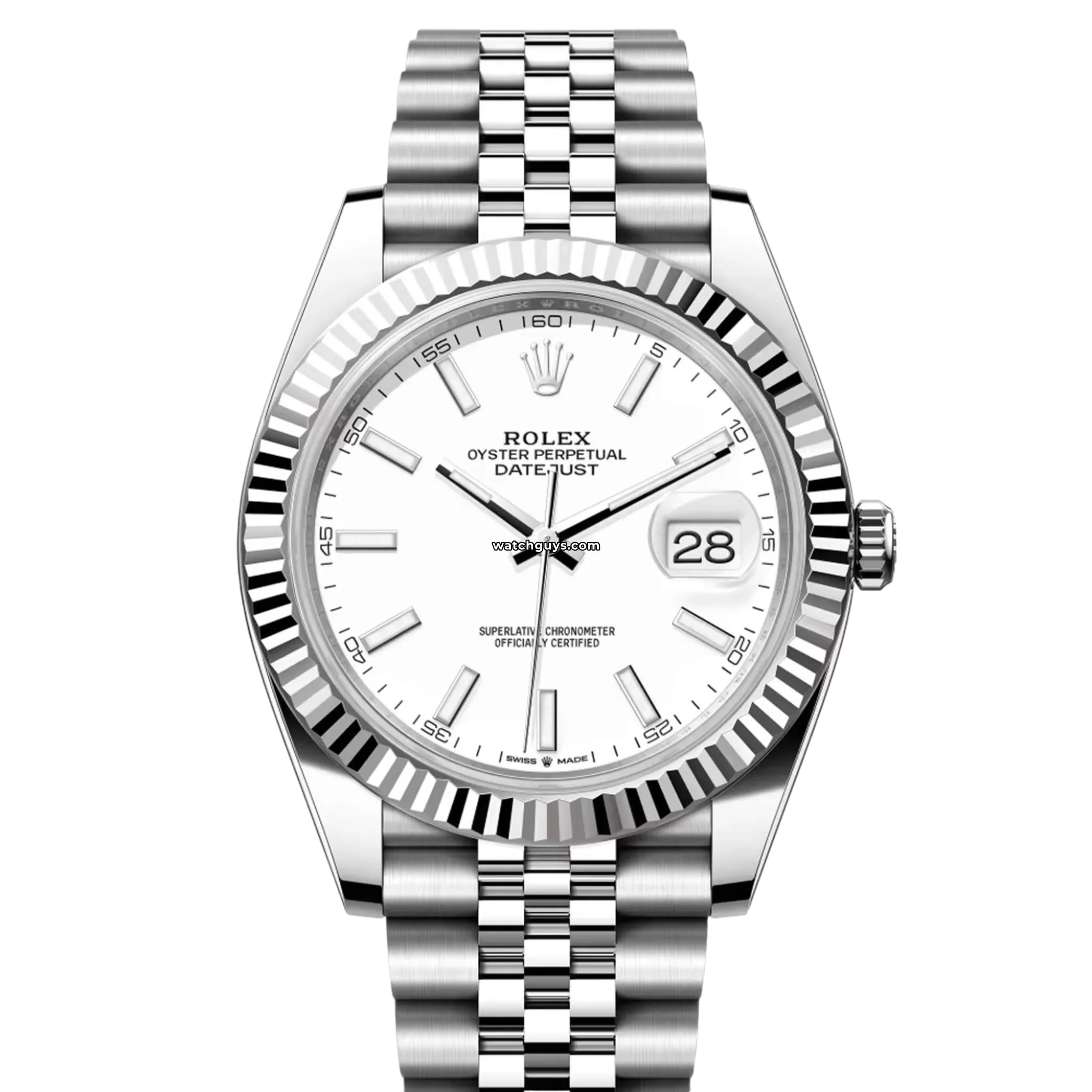 Rolex Datejust 126334 Men's Watch - 41mm Stainless Steel, White Dial, Jubilee Bracelet - Luxury Dress Watch for Business & Formal Occasions