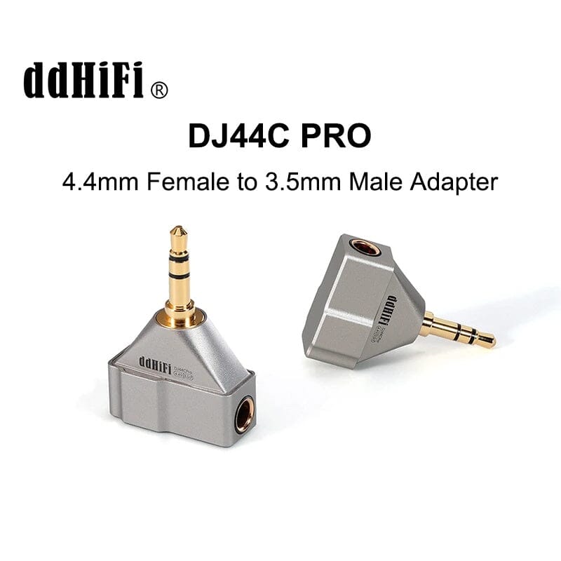 DD ddHiFi DJ44C Pro 4.4mm Female to 3.5mm Male Headphone Adapter Converter - Perfect for Audiophiles, HiFi Systems, and Portable Music Players