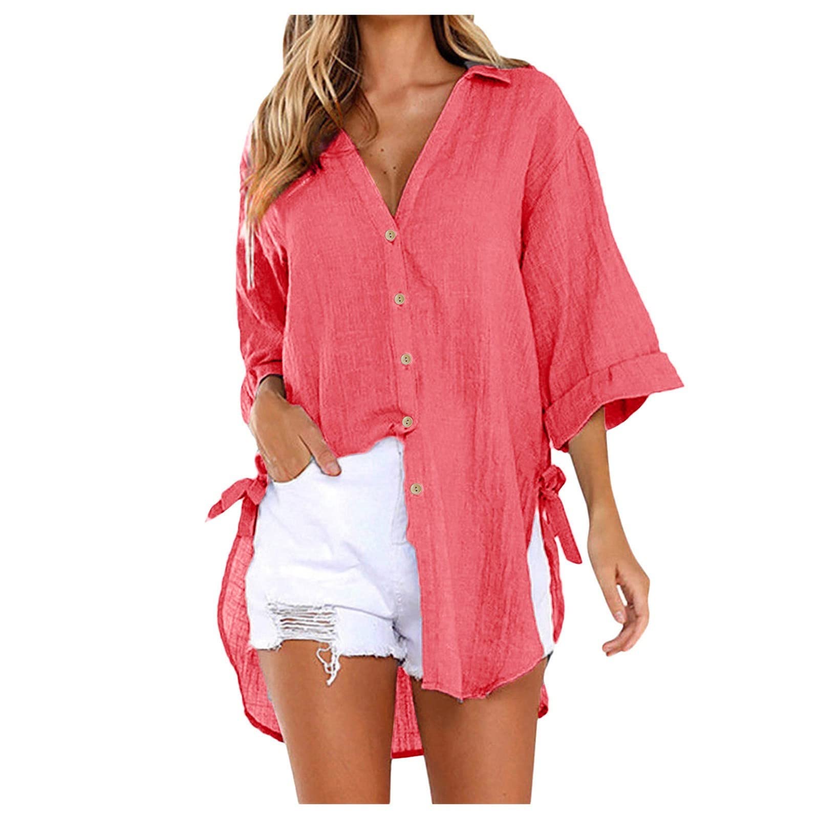 Women's Summer T-Shirts - Casual Loose Fit Tunic Tops for Everyday Wear | Perfect for Beach, Office & Weekend Outings